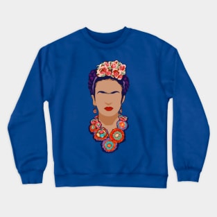 Frida kahlo minimalist portrait Crewneck Sweatshirt